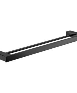 610mm Double Towel Rail Matte Black - Chunky