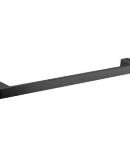 750mm Single Towel Rail Matte Black - Chunky