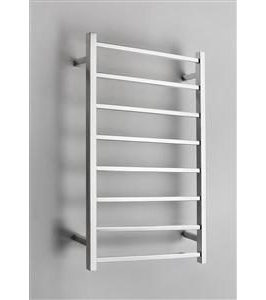 600*920mm Square 8 Bars Polished Stainless Steel 80 Watt Heated Towel Rail