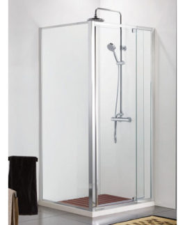 800 Rectangle Framed Shower Screen Clear Toughened Glass