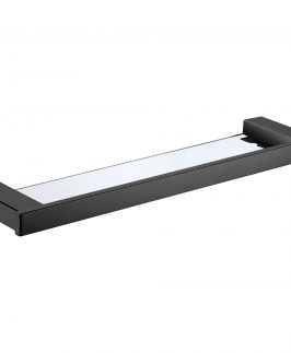 300mm Glass Shelf Matte Black - Chunky