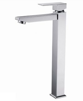 Square Tall Basin Mixer Chrome