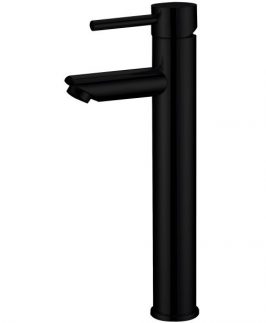 Round Pin Tall Basin Mixer Matte Black