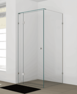 Customized Frameless Pivot Door Shower Screen With Chrome Fitting