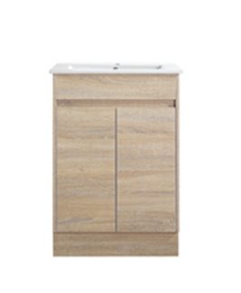 600 Dark Walnut Two Doors Floor Mounted Vanity Unit - Grace