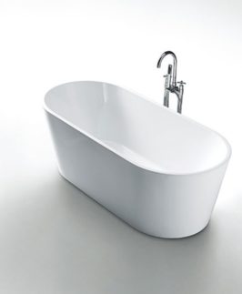 1600*800mm Gloss White Acrylic Freestanding Bath - Charming