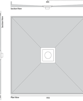 Universal Tile Over Shower Tray with Centre Waste