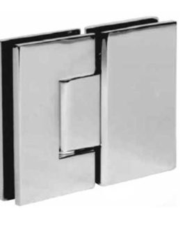 Frameless Shower Glass to Glass Square Hinges Chrome Finish