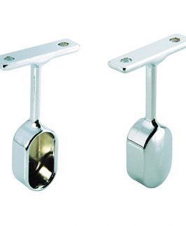 Wardrobe End Pillar for Oval Hanging Rail Chrome