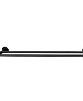 600mm Double Towel Rail Matte Black - 41Zs