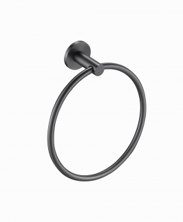 Hand Towel Ring Gun Metal Grey- Mica