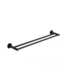 800mm Double Towel Rail Matte Black - Mica