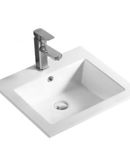 505*440*175mm Rectangle Insert with Overflow Ceramic Basin - Lois II