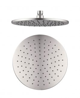 250mm Round Overhead Shower Head Brushed Nickel