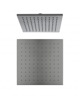 250mm Square Overhead Shower Gun Metal Grey