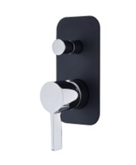 Shower Diverter Chrome and Matte Black - Vivo Noir