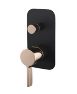 Shower Diverter Rose Gold and Matte Black - Vivo Oro Rosa