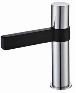 Basin Mixer Chrome with Matte Black - Zenon Noir