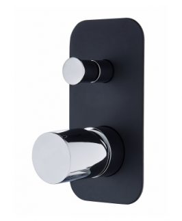 Shower Diverter Chrome with Matte Black - Zenon V2