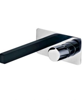 Combo Mixer and Spout Chrome with Matte Black - Zenon Noir