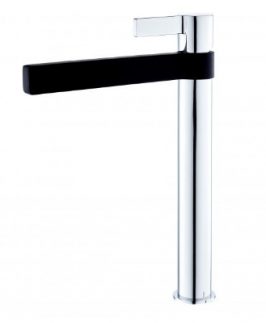 Tall Basin Mixer Chrome and Matte Black - Vivo Noir