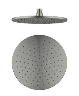 250mm Round Overhead Shower Gun Metal Grey