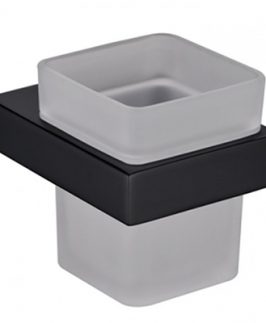 Single Toothbrush Holder Matte Black - Chunky