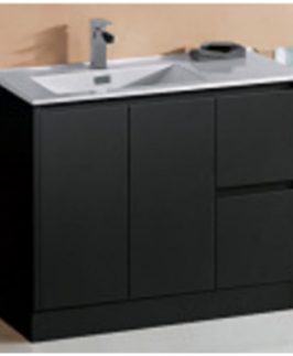 900 Matte Black Two Doors Two Drawers Floor Mounted Vanity Unit - Sammy