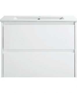 750 Matte White Two Drawers Wall Hung Vanity Unit - Yoko