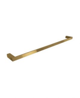 600mm Single Towel Rail Brushed Gold - Aero