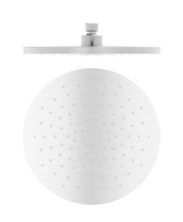 Round Overhead Shower Matte White