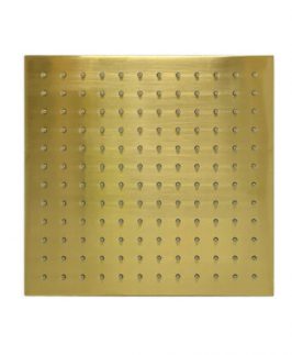 250mm Square Overhead Shower Head Brushed Gold