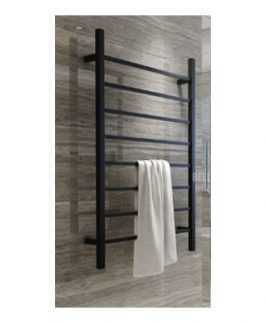 Square 8 Bars Towel Ladder Matte Black