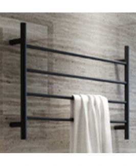 Round 4 Bars Towel Ladder Matte Black