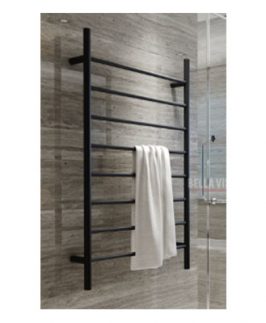 Round 8 Bars Towel Ladder Matte Black