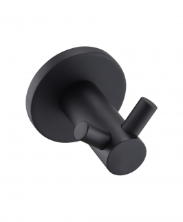 Double Robe Hook Matte Black - Mica