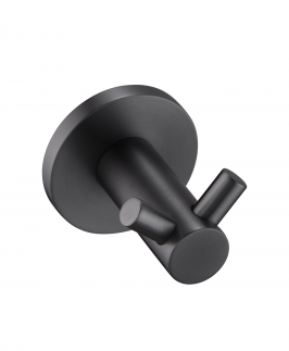 Double Robe Hook Gun Metal Grey - Mica