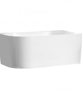 1500*730mm Gloss White Back and Right to Wall Corner Acrylic Freestanding Bath - Bondi