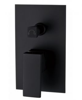 Square Shower Diverter Matte Black