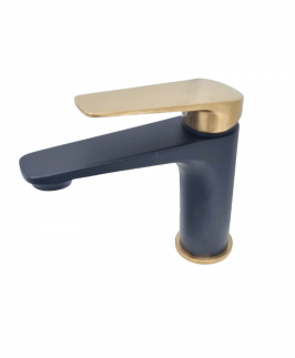 Basin Mixer Matte Black with Brushed Gold - Celsior