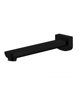 200mm Curved Bath Spout Matt Black - Chaser