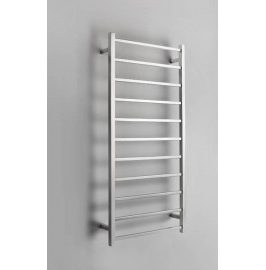 580*1240mm Square 11 Bars Polished Stainless Steel 130 Watt Heated Towel Rail