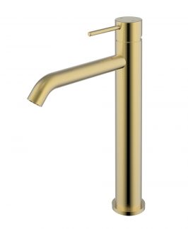 Tall Basin Mixer Brushed Gold - Hali