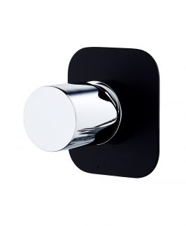 Wall Mixer Chrome with Matte Black - Zenon Noir