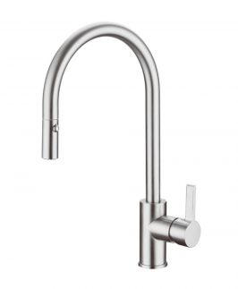 Sink Mixer with Pull Out Goose Neck Chrome - Valerie