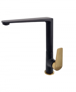 Sink Mixer Matte Black with Brushed Gold - Celsior