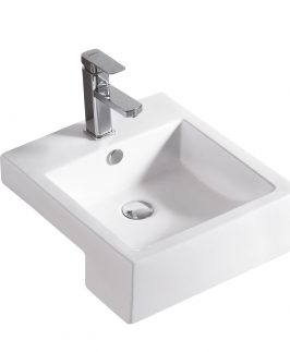 420*460*155mm Square Semi-Recessed Ceramic Basin - Massimo