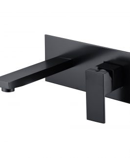 Square Combo Mixer and Spout Matte Black - Deko