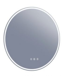 Remer Premium Round Concrete Frame LED Mirror with Demister and Bluetooth Speakers - Sphere