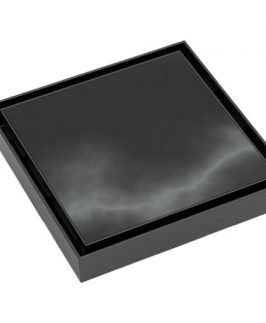 115mm Tile Insert Floor Drains Matte Black - Project